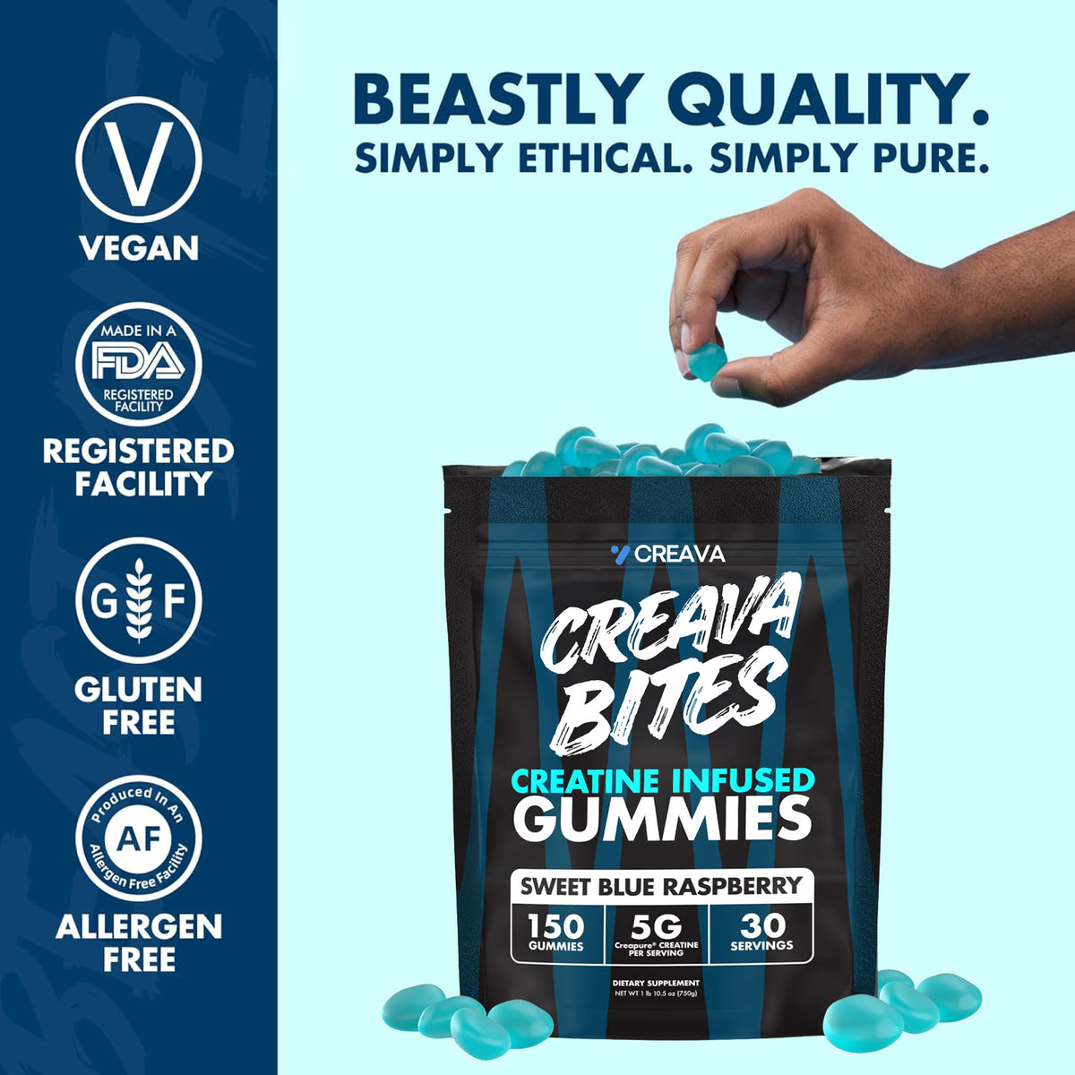 Creava Bites™ Creatine Infused Gummies -5g